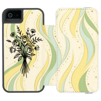 Coque-portefeuille iPhone 5 Incipio Watson™ Bouquet floral élégant en ligne art