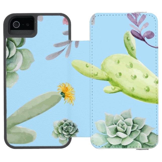 Coque Portefeuille Incipio Pour iPhone Cactus Motif 10 (Folio Ouvert)