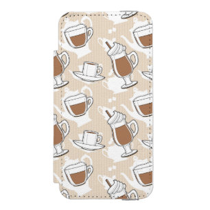 Coque-portefeuille iPhone 5 Incipio Watson™ Café, motif doux