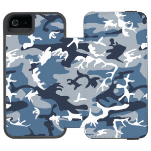 Coque-portefeuille iPhone 5 Incipio Watson™ Camouflage bleu neige hivernale, Militaire, Armée
