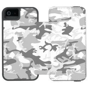 Coque-portefeuille iPhone 5 Incipio Watson™ Camouflage neige gris d'hiver, Militaire, Armée
