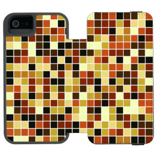 Coque-portefeuille iPhone 5 Incipio Watson™ Carreaux de Piscine, Carreaux de Mosaïque Marrons,
