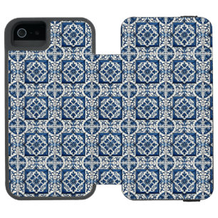 Coque-portefeuille iPhone 5 Incipio Watson™ Carrelage méditerranéen, Portugais, Azulejo, Majol