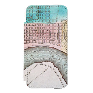 Coque-portefeuille iPhone 5 Incipio Watson™ Carte de la Nouvelle-Orléans, 1837