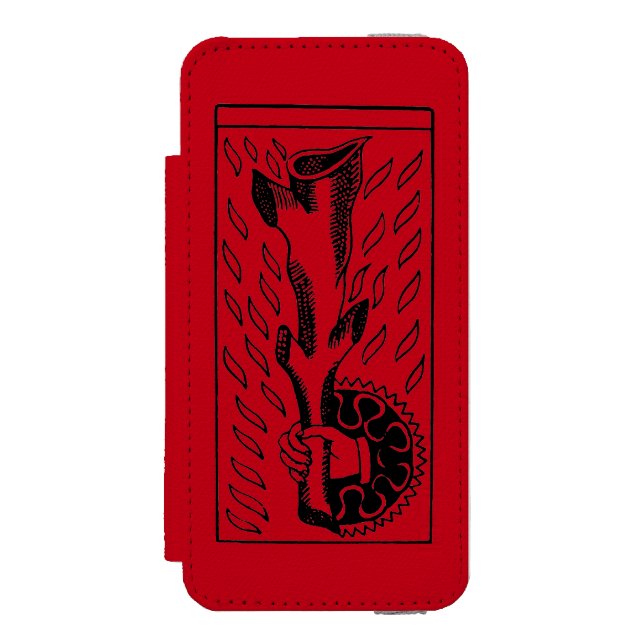 Coque Portefeuille Incipio Pour iPhone Carte de tarot : As de Rods (Folio Devant)