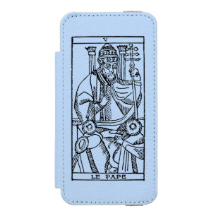 Coque-portefeuille iPhone 5 Incipio Watson™ Carte de tarot : Le pape