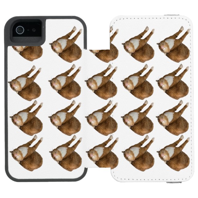 Coque Portefeuille Incipio Pour iPhone Chat au soleil à l'envers (Folio Ouvert)