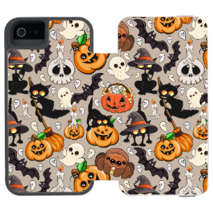 Coque-portefeuille iPhone 5 Incipio Watson™ Chats drôles de Halloween Fête