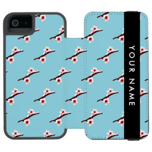 Coque-portefeuille iPhone 5 Incipio Watson™ Cherry Blossom, Pink Sakura, Votre Nom