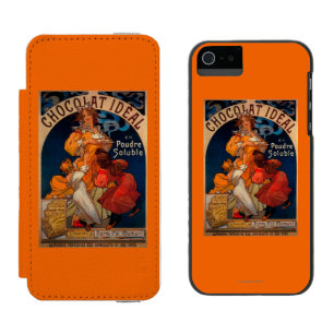 Coque-portefeuille iPhone 5 Incipio Watson™ Chocolat PosterEurope vintage idéal