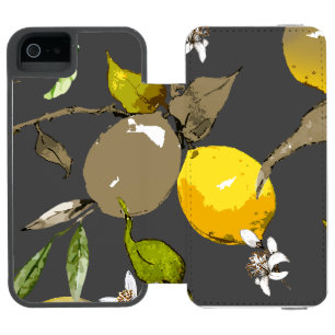 Coque-portefeuille iPhone 5 Incipio Watson™ citrons d'aquarelle 35