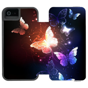 Coque-portefeuille iPhone 5 Incipio Watson™ Clowing Night Butterflies