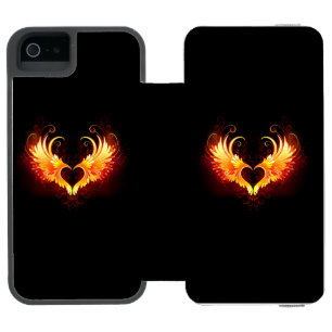 Coque-portefeuille iPhone 5 Incipio Watson™ Cœur de feu angélique avec des ailes