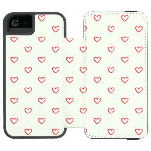Coque-portefeuille iPhone 5 Incipio Watson™ Coeurs rouges Motif, mignonne, amour