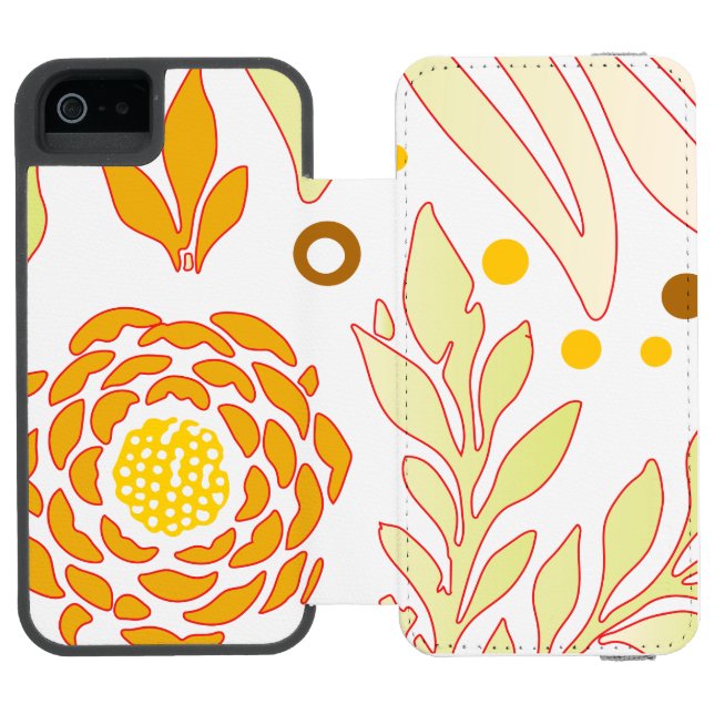 Coque Portefeuille Incipio Pour iPhone Conception Florale 19 (Folio Ouvert)