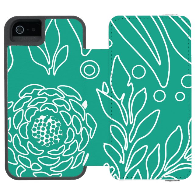 Coque Portefeuille Incipio Pour iPhone Conception florale 34 (Folio Ouvert)