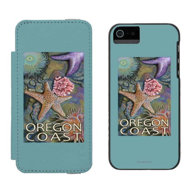 Coque Portefeuille Incipio Pour iPhone Côte Tidepool de l'Orégon (Côté par côté)