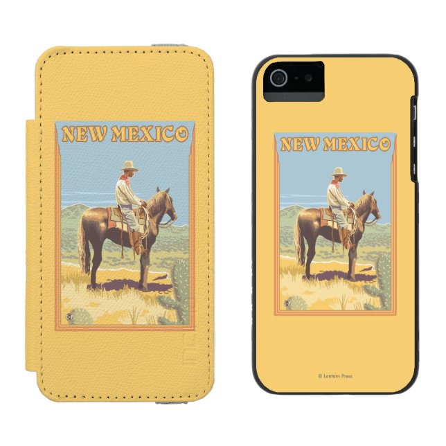 Coque Portefeuille Incipio Pour iPhone Cowboy (vue de côté) Nouveau Mexique (Côté par côté)