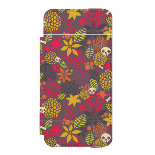 Coque-portefeuille iPhone 5 Incipio Watson™ Crânes et fleurs