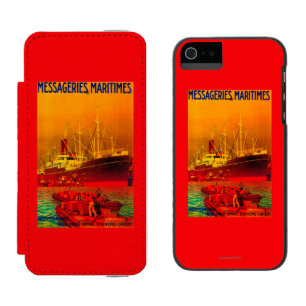 Coque-portefeuille iPhone 5 Incipio Watson™ Cru PosterEurope de Messageries Maritimes