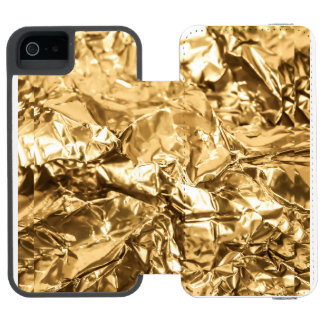Coque-portefeuille iPhone 5 Incipio Watson™ Crushed Golden Folds