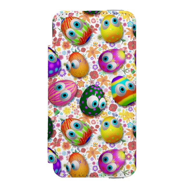 Coque Portefeuille Incipio Pour iPhone Cute and Funny Easter Eggs Cartoon (Folio Devant)
