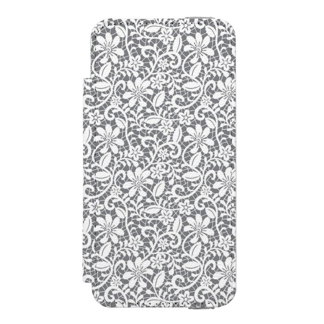 Coque Portefeuille Incipio Pour iPhone Dentelle blanche 1 (Folio Devant)