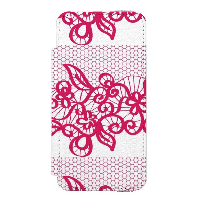 Coque Portefeuille Incipio Pour iPhone Dentelle rouge (Folio Devant)