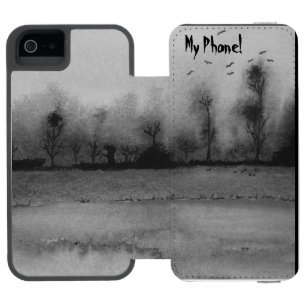 Coque-portefeuille iPhone 5 Incipio Watson™ design abstrait contemporain noir et blanc
