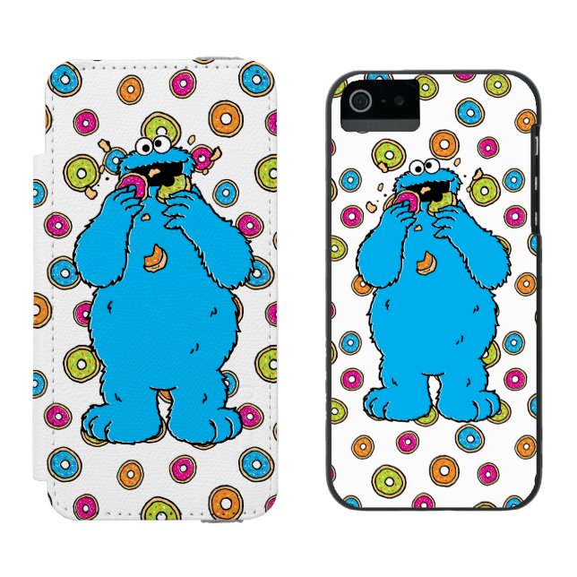 Coque Portefeuille Incipio Pour iPhone Détroyer Cookie MonsterDonut (Côté par côté)