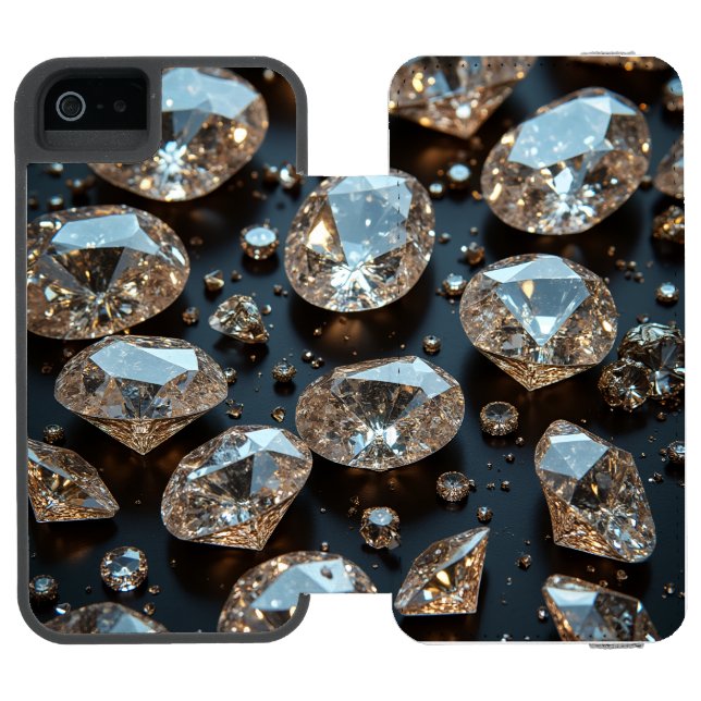 Coque Portefeuille Incipio Pour iPhone Diamond iPhone WalleCase semble vrai diamant luxe (Folio Ouvert)