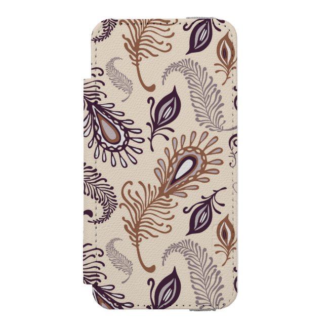 Coque Portefeuille Incipio Pour iPhone Divers motif de plume (Folio Devant)