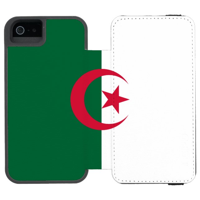 Coque Portefeuille Incipio Pour iPhone Drapeau algérien patriotique (Folio Ouvert)