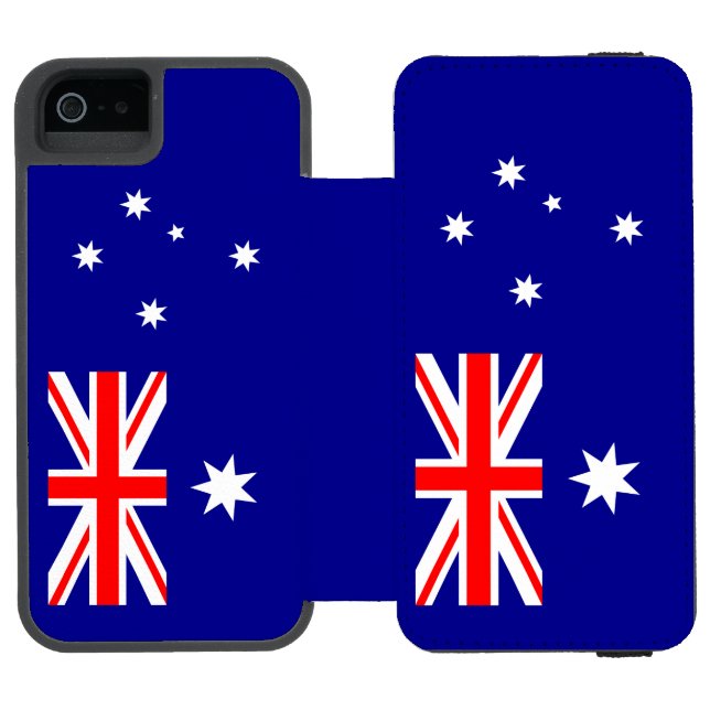 Coque Portefeuille Incipio Pour iPhone Drapeau australien patriotique (Folio Ouvert)