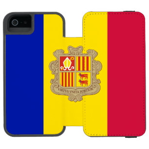Coque-portefeuille iPhone 5 Incipio Watson™ Drapeau d'Andorre patriotique