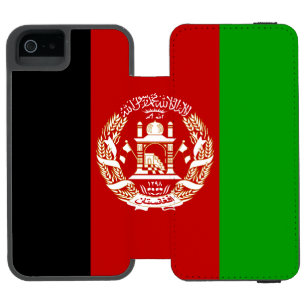 Coque-portefeuille iPhone 5 Incipio Watson™ Drapeau de l'Afghanistan patriotique