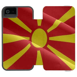 Coque-portefeuille iPhone 5 Incipio Watson™ Drapeau du Nord de la Macédoine -