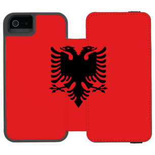 Coque-portefeuille iPhone 5 Incipio Watson™ Drapeau patriotique albanais