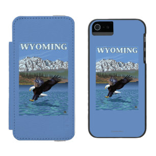 Coque-portefeuille iPhone 5 Incipio Watson™ Eagle chauve plongeant - le Wyoming