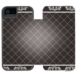 Coque-portefeuille iPhone 5 Incipio Watson™ Elégant monochrome Damask porte-monnaie iPhone