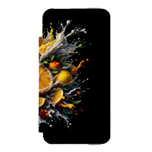 Coque-portefeuille iPhone 5 Incipio Watson™ Explosion de Citron