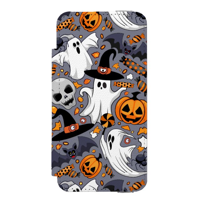 Coque Portefeuille Incipio Pour iPhone Fantômes Monstres mignons Éffrayants et Déplaisant (Folio Devant)