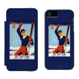 Coque-portefeuille iPhone 5 Incipio Watson™ Fille flexible de ski de Pin- d'insecte
