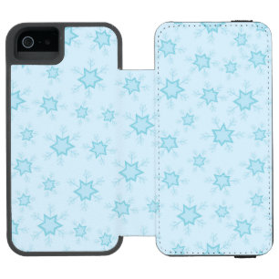 Coque-portefeuille iPhone 5 Incipio Watson™ Fléchettes de neige, Bleu glacé, Fléchettes de nei
