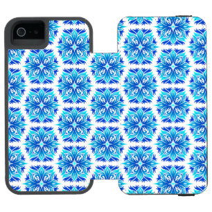 Coque-portefeuille iPhone 5 Incipio Watson™ Fleurs bleues, motif de fleurs, motif floral
