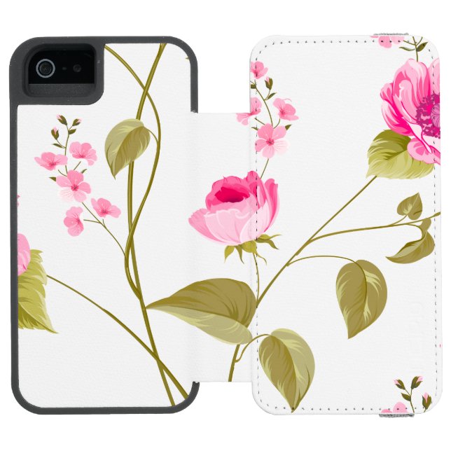 Coque Portefeuille Incipio Pour iPhone Fleurs Motif 19 (Folio Ouvert)