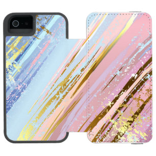 Coque-portefeuille iPhone 5 Incipio Watson™ Fond rose texturé