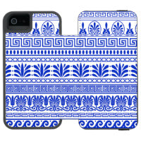 Fret grec, Motif méditerranéen, Bleu