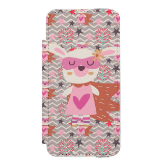 Coque-portefeuille iPhone 5 Incipio Watson™ Girl Superhero Bunny