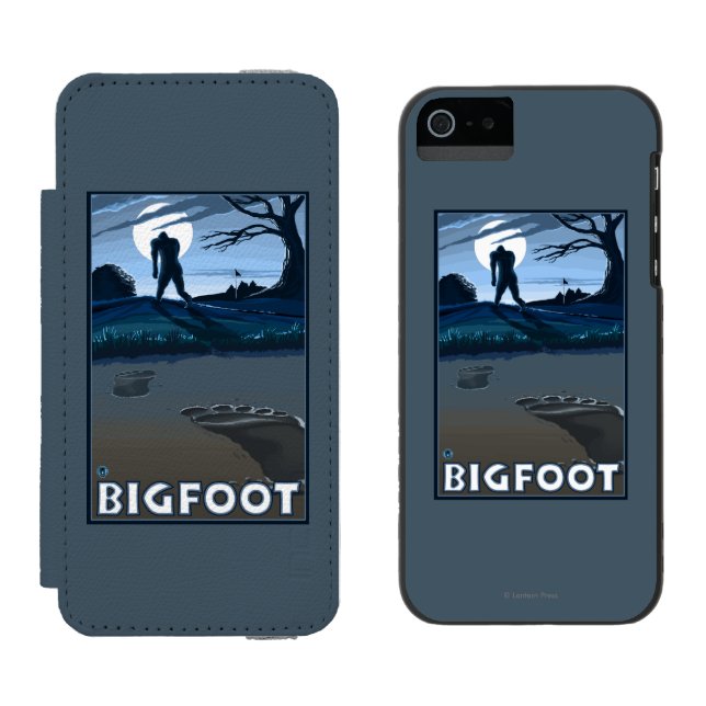 Coque Portefeuille Incipio Pour iPhone Grand pied marchant par le terrain de golf (Côté par côté)